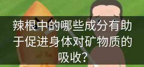 辣根中的哪些成分有助于促进身体对矿物质的吸收？